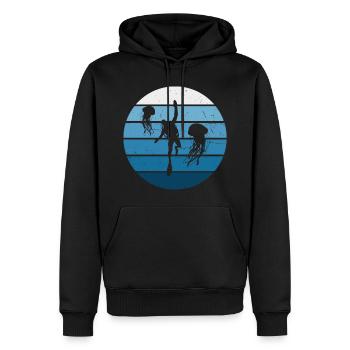 Plongée Pour Femmes Plongée Plongée Plongeuse Plongée Libre - Sweat à capuche Premium bio Homme - noir - Devant - Nico (187cm)
