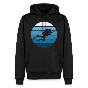 Free Dive Tauchen Scuba Tauchen Diving - Men’s Premium Organic Hoodie - black - Front - Nico (187cm)
