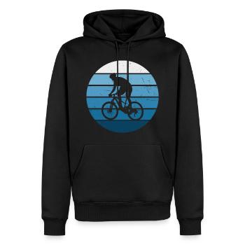 MTB Mountainbike Radfahren Radfahrer Mountainbiker - Männer Premium Bio Hoodie - Schwarz - Vorne - Nico (187cm)