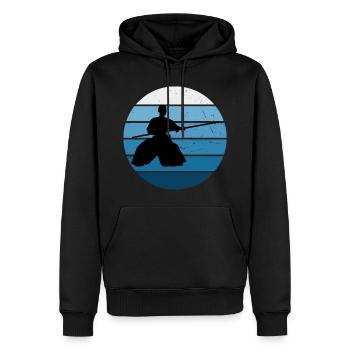 Damen Kampfsport Aikido Aikidoka Herren Martial Ar - Männer Premium Bio Hoodie - Schwarz - Vorne - Nico (187cm)