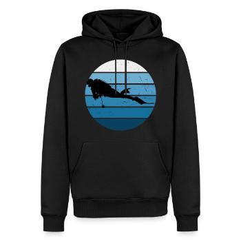 Plongeur Plongeur Plongeur Plongée sous-marine - Sweat à capuche Premium bio Homme - noir - Devant - Nico (187cm)