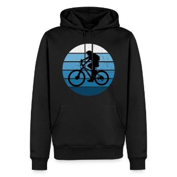 Radsport MTB Radfahren Damen Radfahrer Mountainbik - Männer Premium Bio Hoodie - Schwarz - Vorne - Nico (187cm)