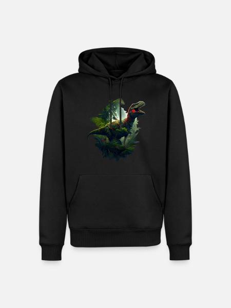 Dinosaur - Men’s Premium Organic Hoodie - black