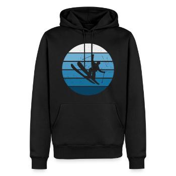 Damen Freestyle Ski Slopestyle Ski Jumping - Männer Premium Bio Hoodie - Schwarz - Vorne - Nico (187cm)