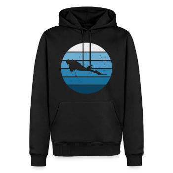 Plongée sous-marine Plongeur Tauchen Plongée sous-marine Tauchen - Sweat à capuche Premium bio Homme - noir - Devant - Nico (187cm)