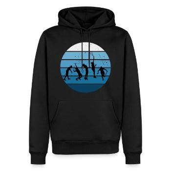 Tennis spielen Tennis Tennisspieler Tennisspielen - Männer Premium Bio Hoodie - Schwarz - Vorne - Nico (187cm)
