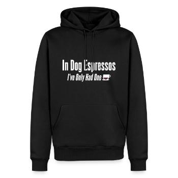 Dans Dog Espressos, je n’ai eu qu’un seul espresso - Sweat à capuche Premium bio Homme - noir - Devant - Nico (187cm)