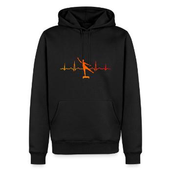 Aerobic Fitness Körpergymnastik Herren Damen - Männer Premium Bio Hoodie - Schwarz - Vorne - Nico (187cm)
