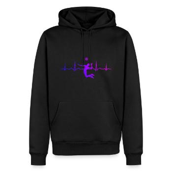 Volleyballspieler Volley Herren Volleyball - Männer Premium Bio Hoodie - Schwarz - Vorne - Nico (187cm)