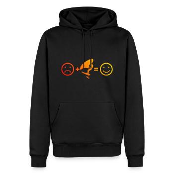 Hommes wingsurf wingsurf femmes wingfoil - Sweat à capuche Premium bio Homme - noir - Devant - Nico (187cm)