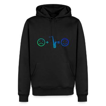 Saxophonist Herren Saxophonistin Saxophon Saxofon - Männer Premium Bio Hoodie - Schwarz - Vorne - Nico (187cm)