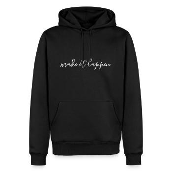 Faites en sorte que cela se produise - Sweat à capuche Premium bio Homme - noir - Devant - Nico (187cm)