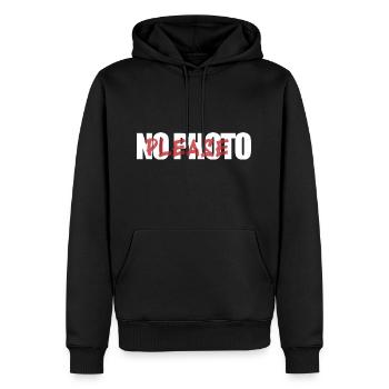 No Photo - Männer Premium Bio Hoodie - Schwarz - Vorne - Nico (187cm)