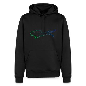 Scuba Diver Scuba Taucher Free Dive Diver - Sweat à capuche Premium bio Homme - noir - Devant - Nico (187cm)