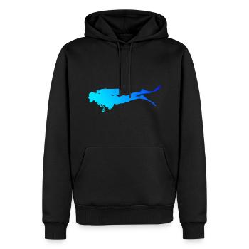Scuba Diver Damen Scuba Taucher Free Dive - Männer Premium Bio Hoodie - Schwarz - Vorne - Nico (187cm)