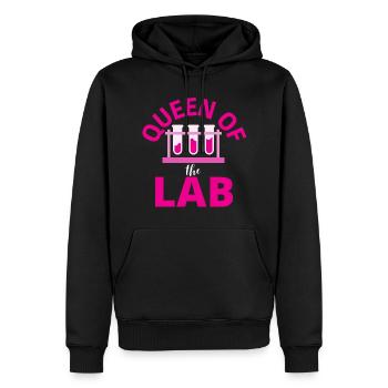 Königin des Labors, Königin des Labors - Männer Premium Bio Hoodie - Schwarz - Vorne - Nico (187cm)