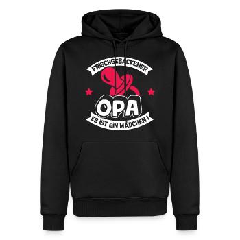 Opa Großvater Opi Großvati Mädchen Geburt Enkel - Männer Premium Bio Hoodie - Schwarz - Vorne - Nico (187cm)