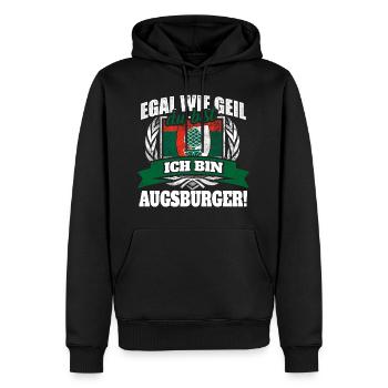 Augsburger Augsburg Augschburg Geschenk - Männer Premium Bio Hoodie - Schwarz - Vorne - Nico (187cm)