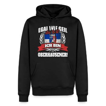 Oberhausener Oberhausen Oberhausenerin Geschenk - Männer Premium Bio Hoodie - Schwarz - Vorne - Nico (187cm)