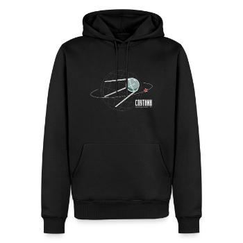 Spoutnik! - Sweat à capuche Premium bio Homme - noir - Devant - Nico (187cm)