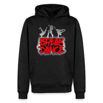 Idée de cadeau pour la danse hip-hop breakdance - Sweat à capuche Premium bio Homme - noir - Devant - Nico (187cm)