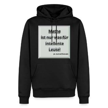 Mathe! Intelligent. Geschenk / Geschenkidee - Männer Premium Bio Hoodie - Schwarz - Vorne - Nico (187cm)