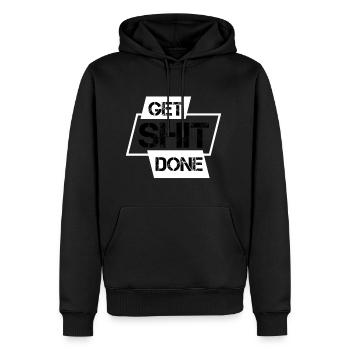 Get Shit Done - Männer Premium Bio Hoodie - Schwarz - Vorne - Nico (187cm)