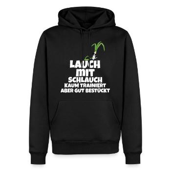 Lauch mit Schlauch Party Pumpen Fitness - Männer Premium Bio Hoodie - Schwarz - Vorne - Nico (187cm)