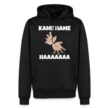 Son goku anime fan série kamehameha cadeau - Sweat à capuche Premium bio Homme - noir - Devant - Nico (187cm)