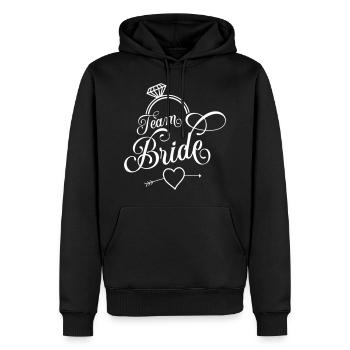 braut team ring - Männer Premium Bio Hoodie - Schwarz - Vorne - Nico (187cm)