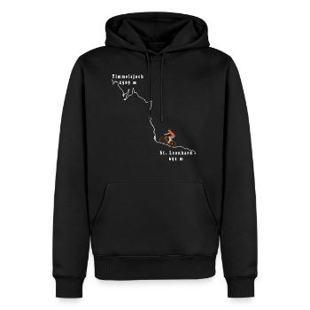 Timmelsjoch Alpenpass Radtour Bike Anstieg Radeln - Männer Premium Bio Hoodie - Schwarz - Vorne - Nico (187cm)
