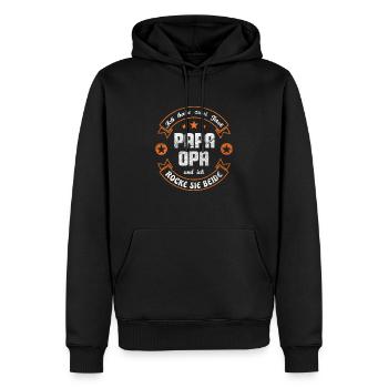 Papa Opa - Männer Premium Bio Hoodie - Schwarz - Vorne - Nico (187cm)