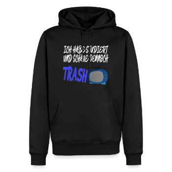 trash tv Studium und bachelor - Männer Premium Bio Hoodie - Schwarz - Vorne - Nico (187cm)