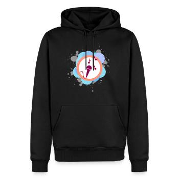 Karaoke - Männer Premium Bio Hoodie - Schwarz - Vorne - Nico (187cm)
