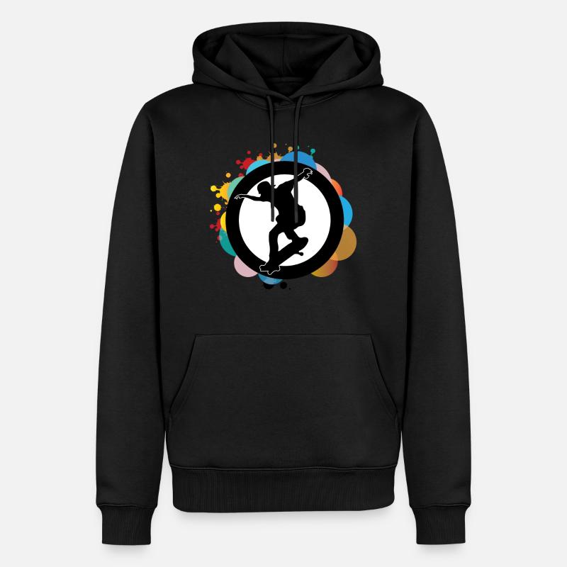 Skateboarden - Männer Premium Bio Hoodie - Schwarz