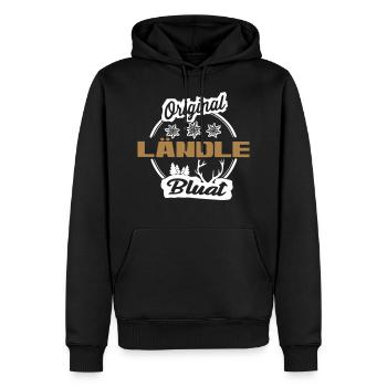 Vorarlberger Blut - Männer Premium Bio Hoodie - Schwarz - Vorne - Nico (187cm)