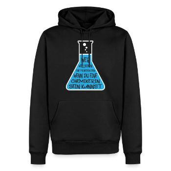 Wer Will Prinzessin Sein Wenn Auch Chemikerin Geht - Männer Premium Bio Hoodie - Schwarz - Vorne - Nico (187cm)