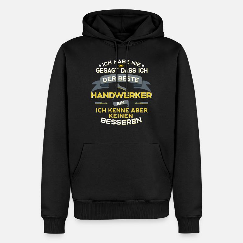Bester Handwerker - Männer Premium Bio Hoodie - Schwarz