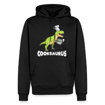 Faire cuire les dinosaures - Sweat à capuche Premium bio Homme - noir - Devant - Nico (187cm)