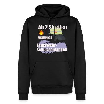 Schutzschlappen Feuerwehr PSA - Männer Premium Bio Hoodie - Schwarz - Vorne - Nico (187cm)