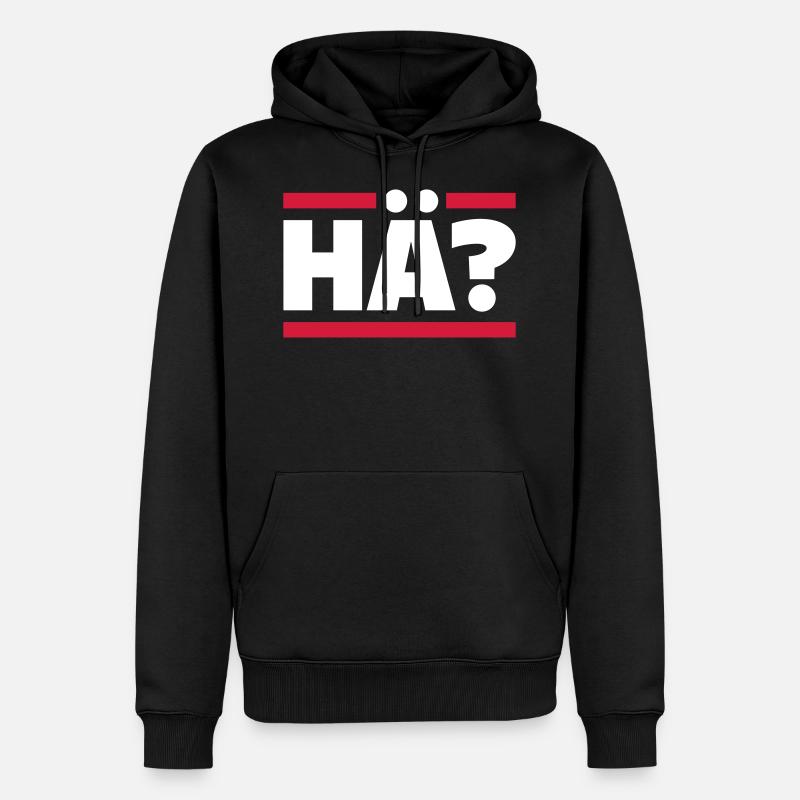 HÄ? - Männer Premium Bio Hoodie - Schwarz