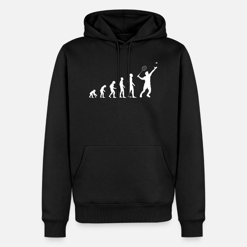 Badminton shuttlecock gift evolution coach - Men’s Premium Organic Hoodie - black