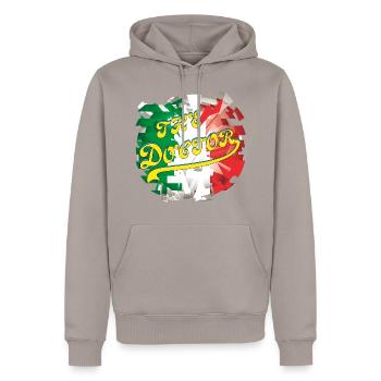 Moto GP, Italien, Rossi - Männer Premium Bio Hoodie - Taupe - Vorne - Nico (187cm)