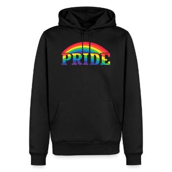 Pride Lgbt - Sweat à capuche Premium bio Homme - noir - Devant - Nico (187cm)