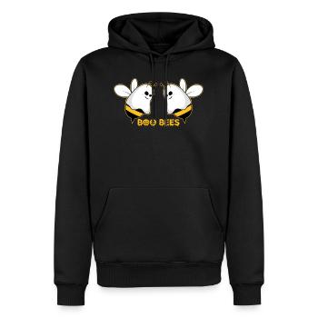 Boo Bees - Sweat à capuche Premium bio Homme - noir - Devant - Nico (187cm)
