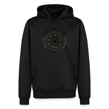 Jauge de compteur de vitesse refroidi par air Culture de voiture classique - Sweat à capuche Premium bio Homme - noir - Devant - Nico (187cm)