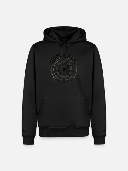 Jauge de compteur de vitesse refroidi par air Culture de voiture classique - Sweat à capuche Premium bio Homme - noir