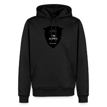 Alpha Bart! - Männer Premium Bio Hoodie - Schwarz - Vorne - Nico (187cm)