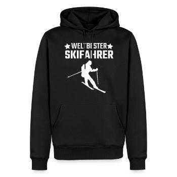Skifahren Skifahren Skifahren Skifahrer Skifahrer - Männer Premium Bio Hoodie - Schwarz - Vorne - Nico (187cm)