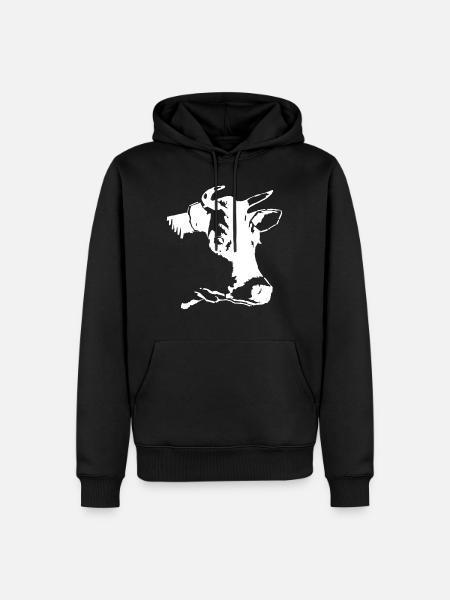 Cow head - Men’s Premium Organic Hoodie - black